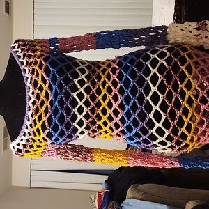 Crochet Mesh Bathing Suit Cover Up